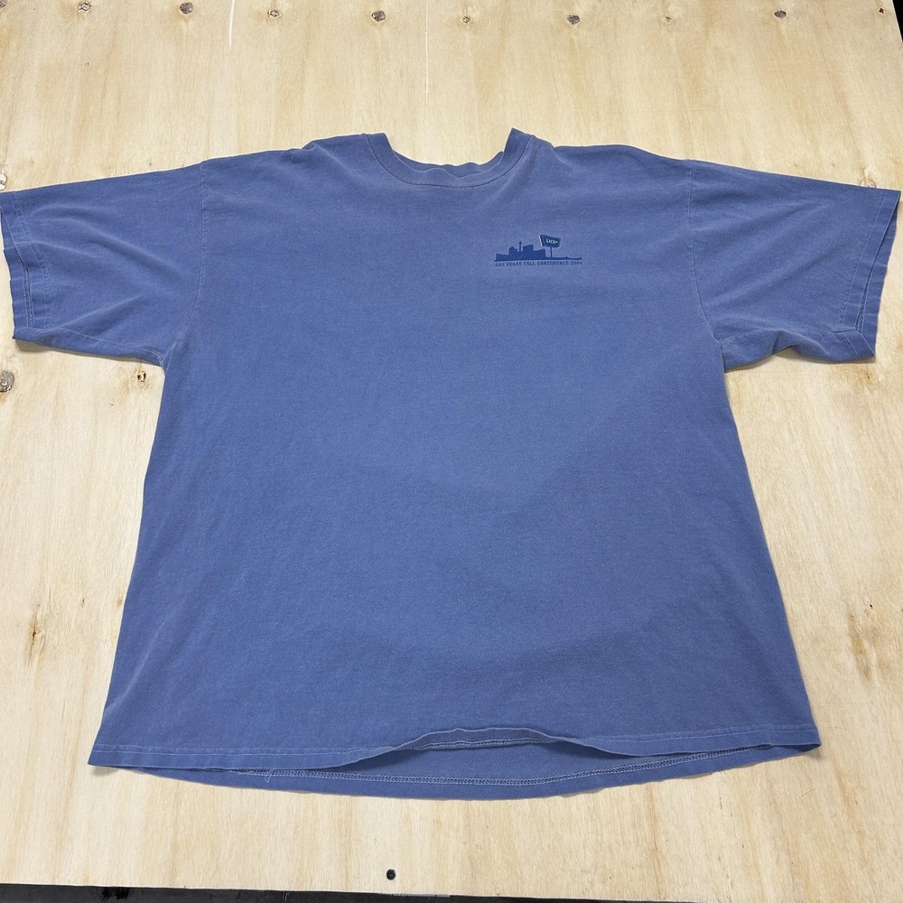 Vintage Las Vegas LICU+ Conference Shirt Mens 2XL Blue Tee T-Shirt Delta 2004